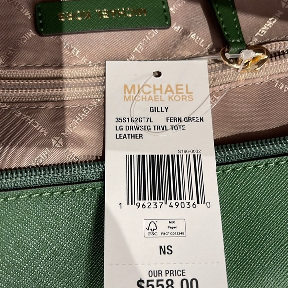 MICHAEL KORS
Gilly Large Saffiano Leather Tote Shoulder Bag
Fern Green
NWT - Picture 8 of 16